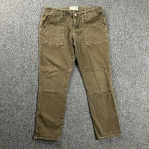 True Religion Jeans Womens 29 Green Denim Superior Goods Double Knee Cotton